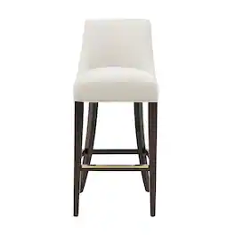 Manhattan Comfort - Beever Modern Wood Upholstered Chenille Barstool - Cream