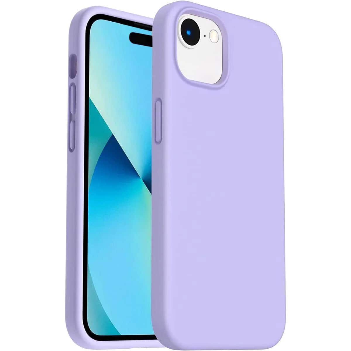 Front. Entronix - Entronix Liquid Silicone Case for iPhone 16E - Soft Touch and Durable Protection - Purple.