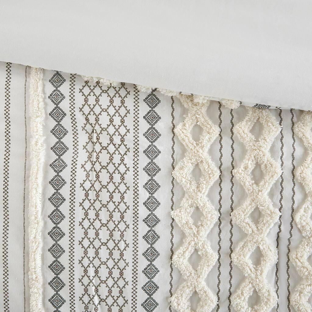 Alt View 5. Gracie Mills - Gracie Mills Modesto Printed Cotton Comforter Set with Chenille - Ivory.