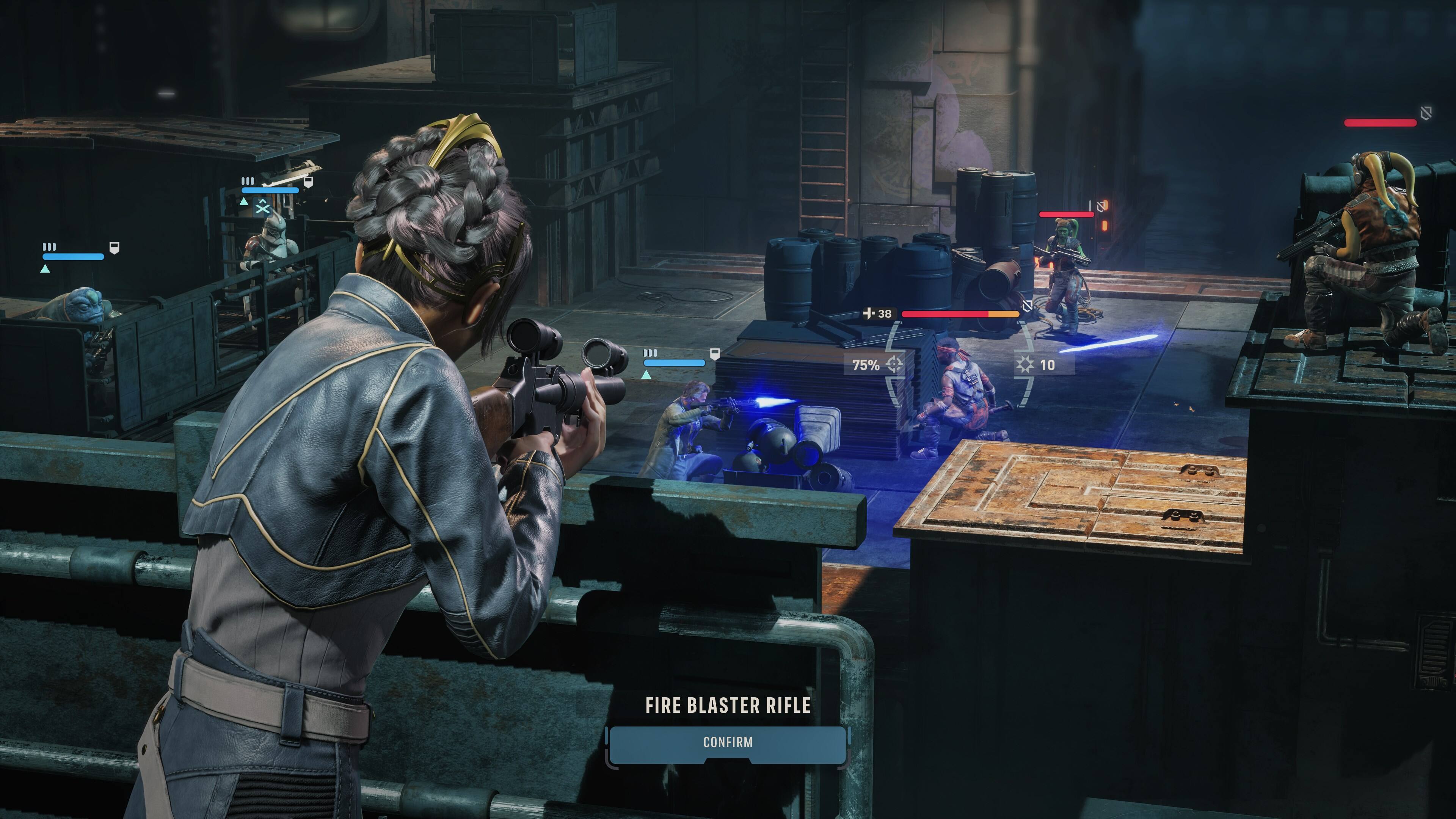 + 38  
75%  
10  
FIRE BLASTER RIFLE  
CONFIRM