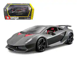 Lamborghini Sesto Elemento 1/24 Diecast Car Model by Bburago - Matt Grey