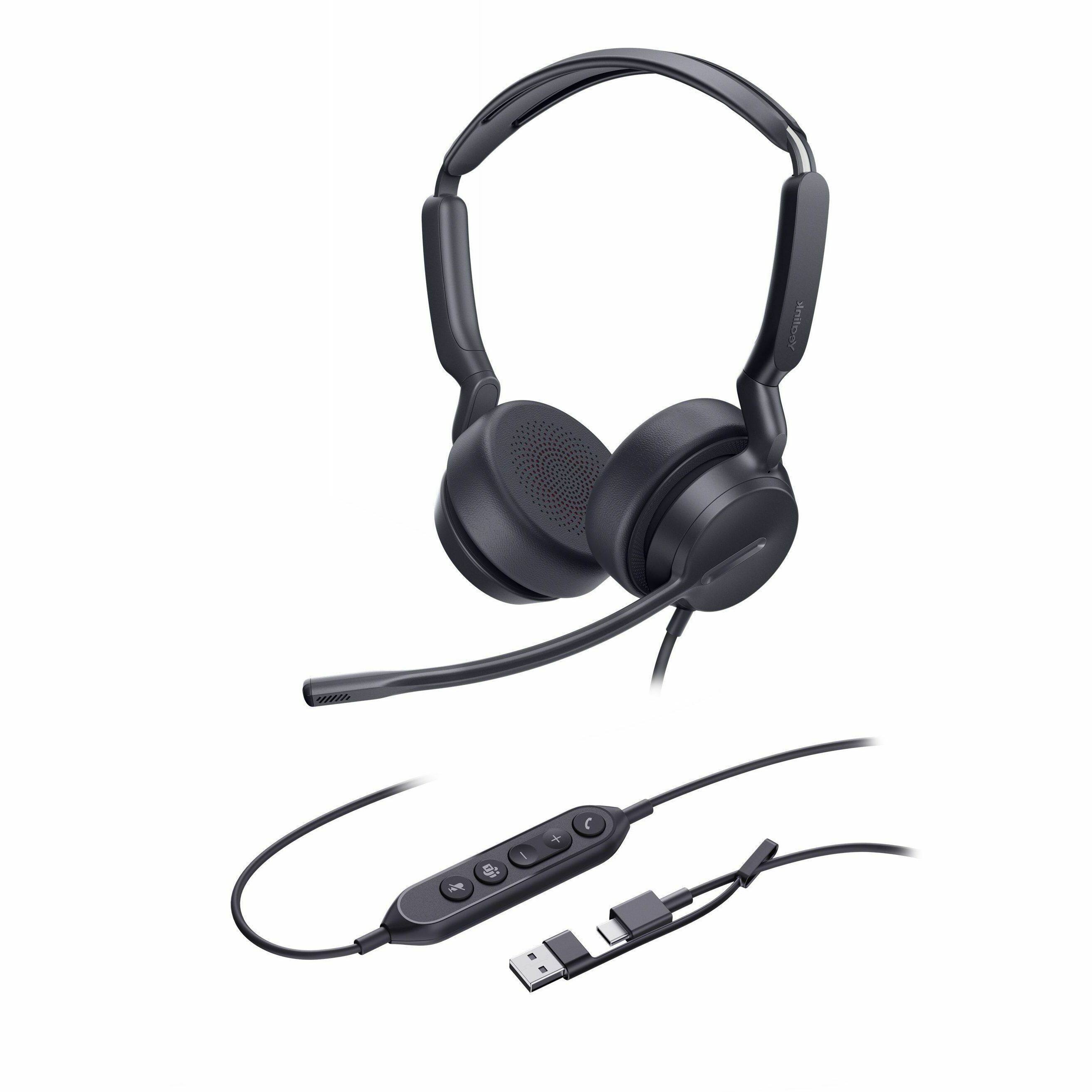 Alt View 2. Yealink - Yealink UH42 Headset - Stereo - USB Type C - Wired - 32 Ohm - 20 Hz to 20 kHz - Over-the-head, On-ear - Binaural - Unknown.