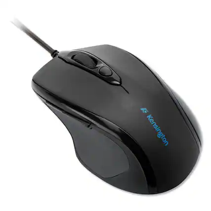 Front. Kensington - K72355US Pro Fit USB 2.0 Wired Mid-Size Mouse for Right Hand Use - Black - Black.