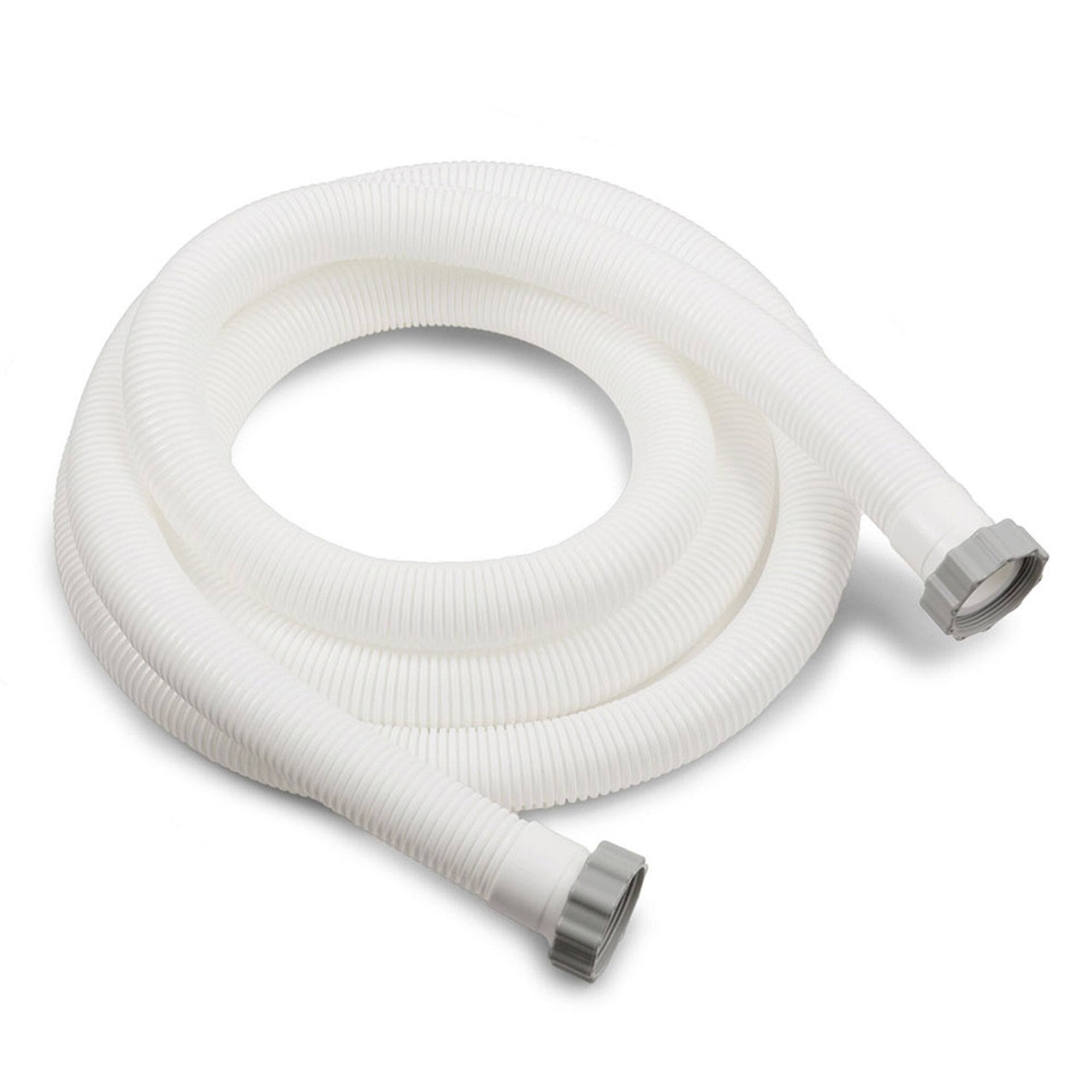 Front. Intex - Intex 26070RP 1.5 Inch x 15 Foot Replacement Pool Pump Hose Accessory with Nuts - White.