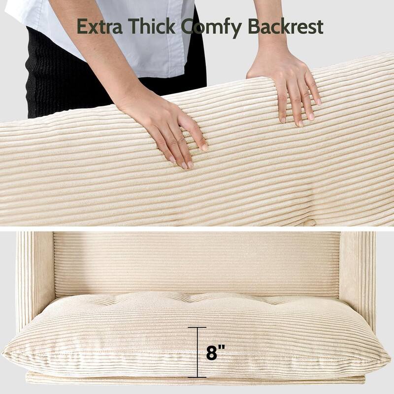 Extra Thick Comfy Backrest  
8"