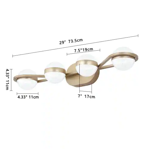 29" 73.5cm  
7.5" 19cm  
4.33" 11cm  
4.33" 11cm  
7" 17cm