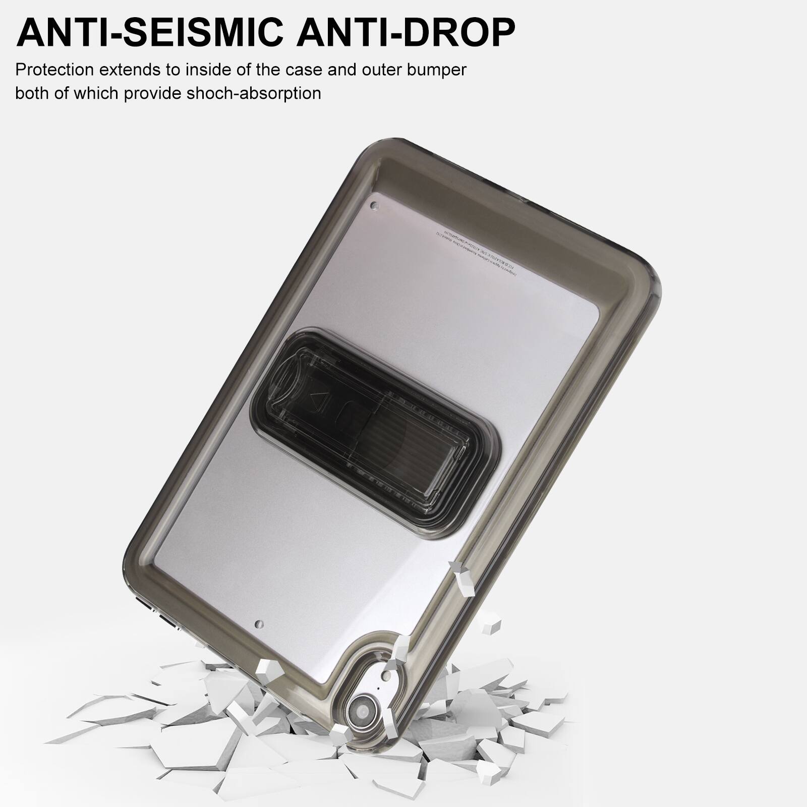 ANTI-SEISMIC ANTI-DROP  
Protection extends to inside of the case and outer bumper both of which provide shock-absorption