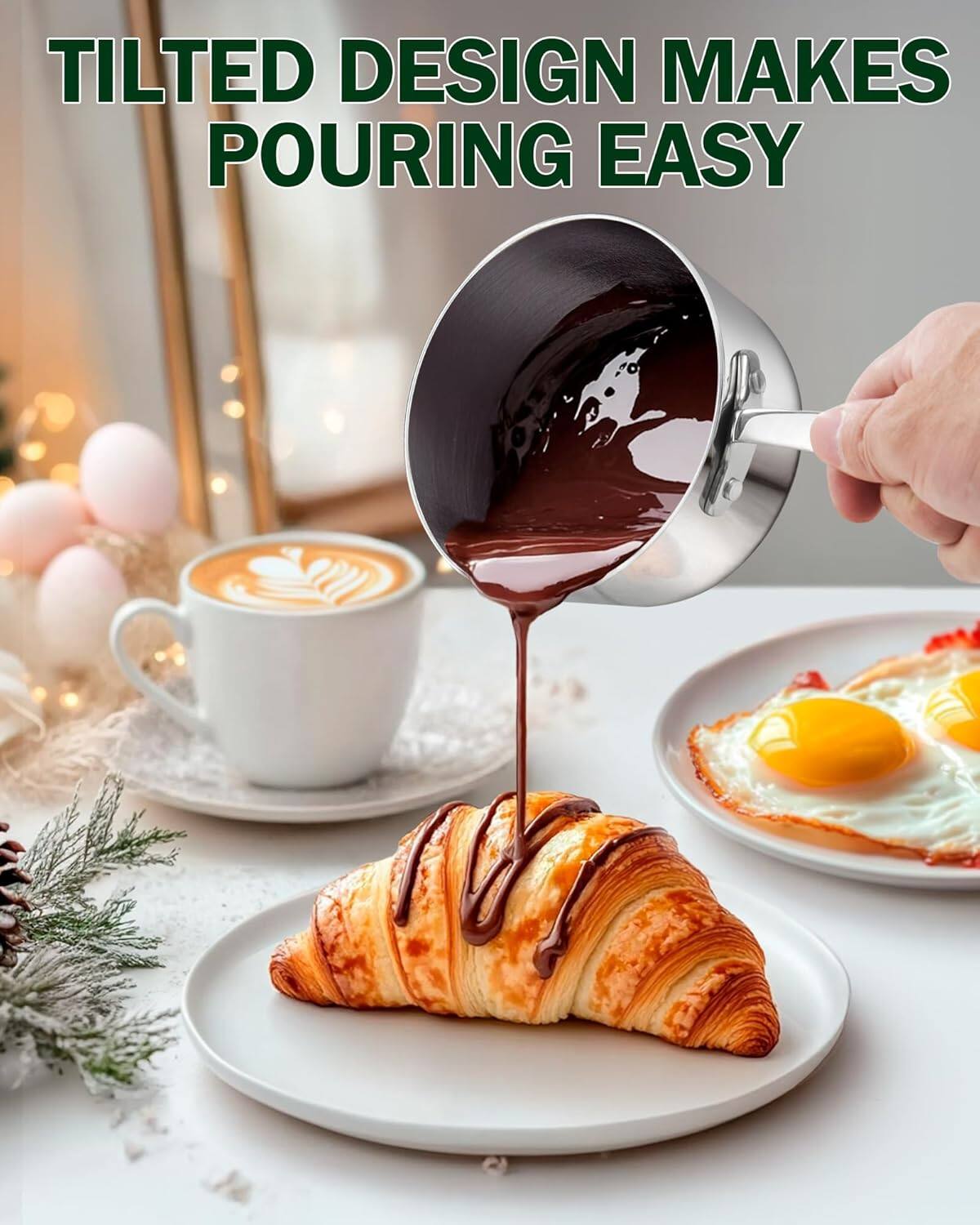 TILTED DESIGN MAKES POURING EASY