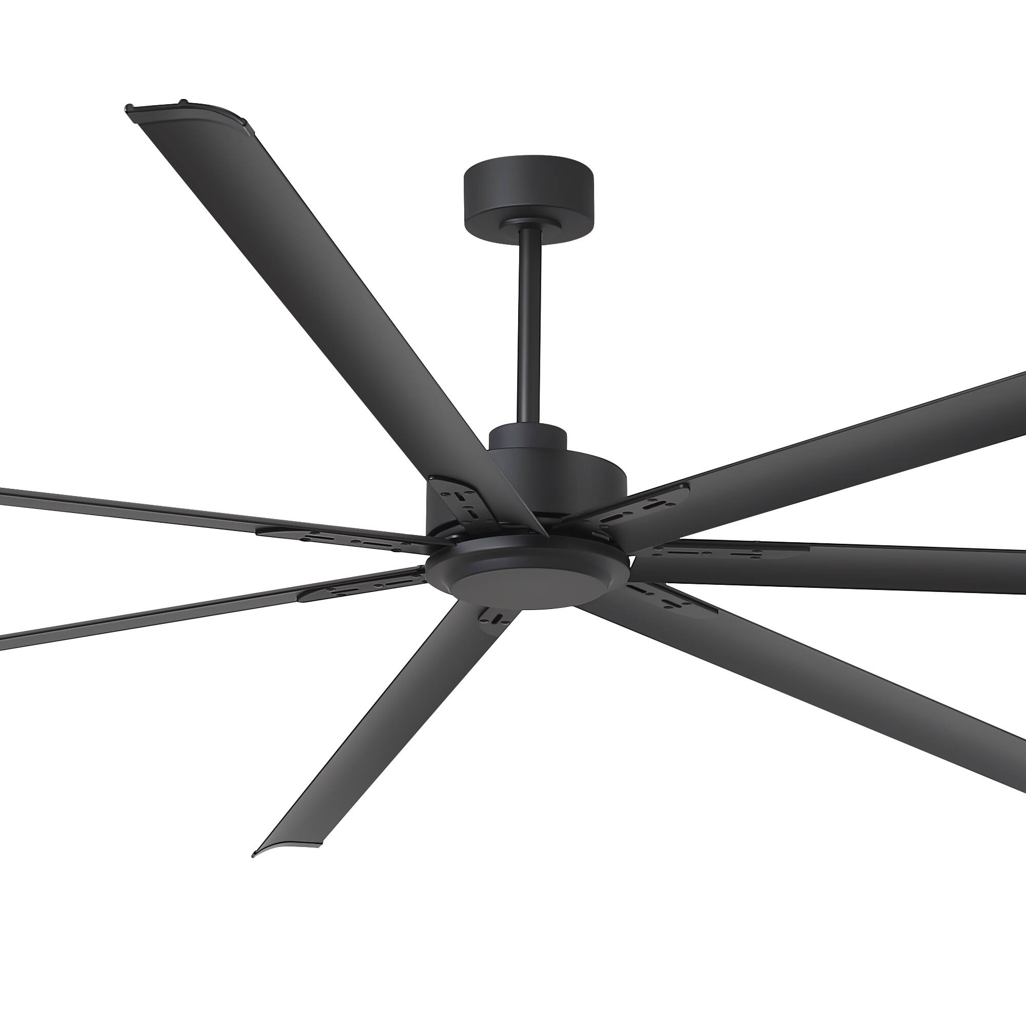 Alt View 9. Breezary - 108-Inch Ceiling Fan with 7 Blades, DC Motor, Adjustable Speeds, Remote Control, and Timed Settings - 108-inch black.