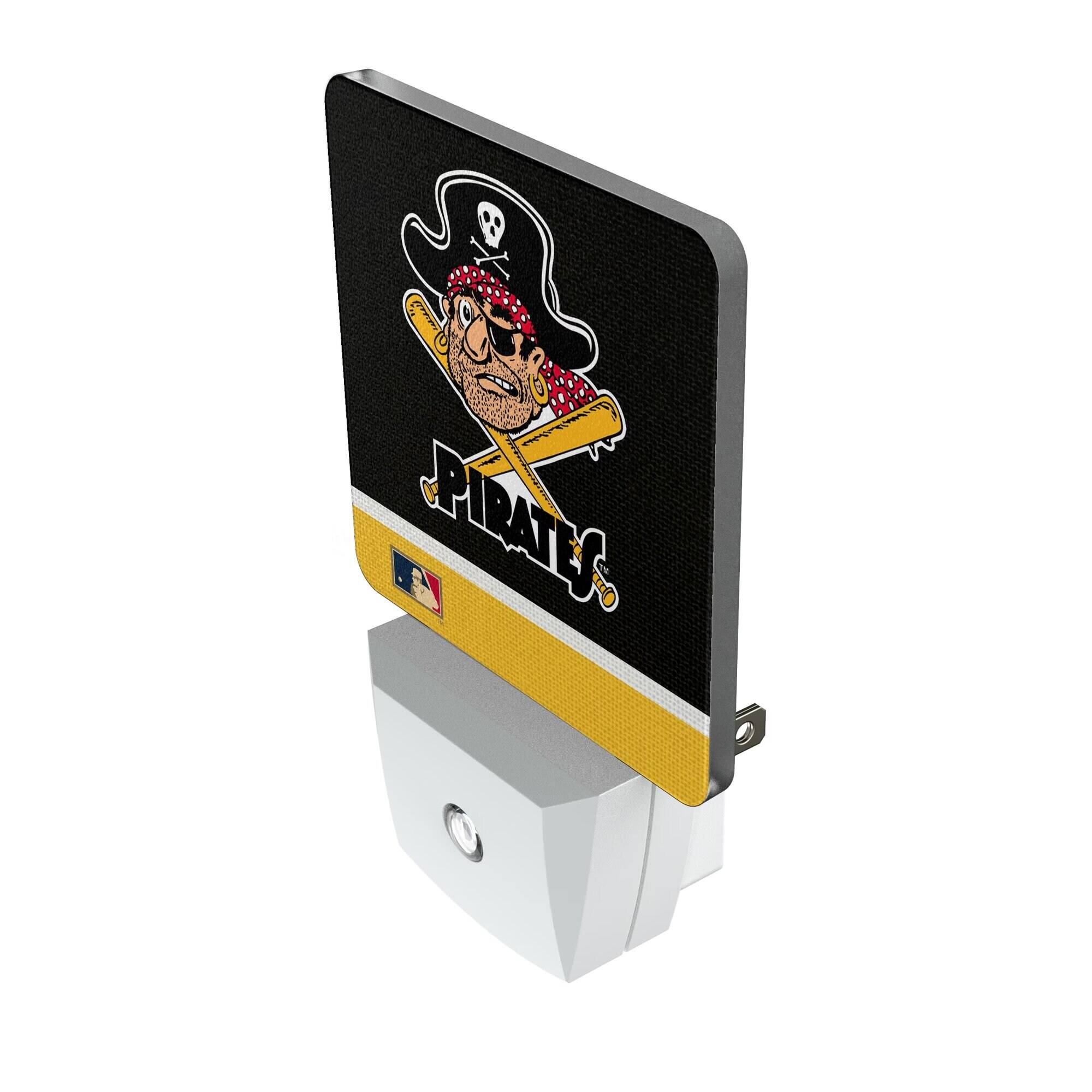 Alt View 1. Keyscaper - Pittsburgh Pirates Stripe Design Nightlight 2-Pack - Multicolor.