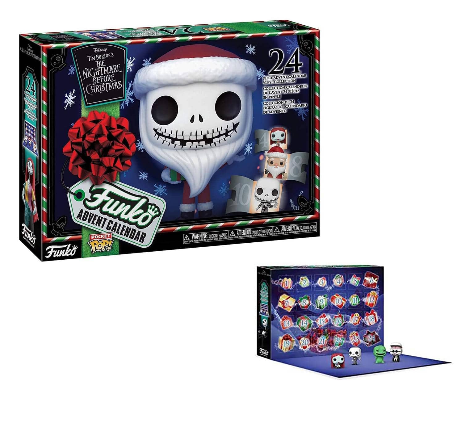 Disney - Nightmare Before Christmas Funko Pocket POP Advent Calendar | 24 Pieces - Black