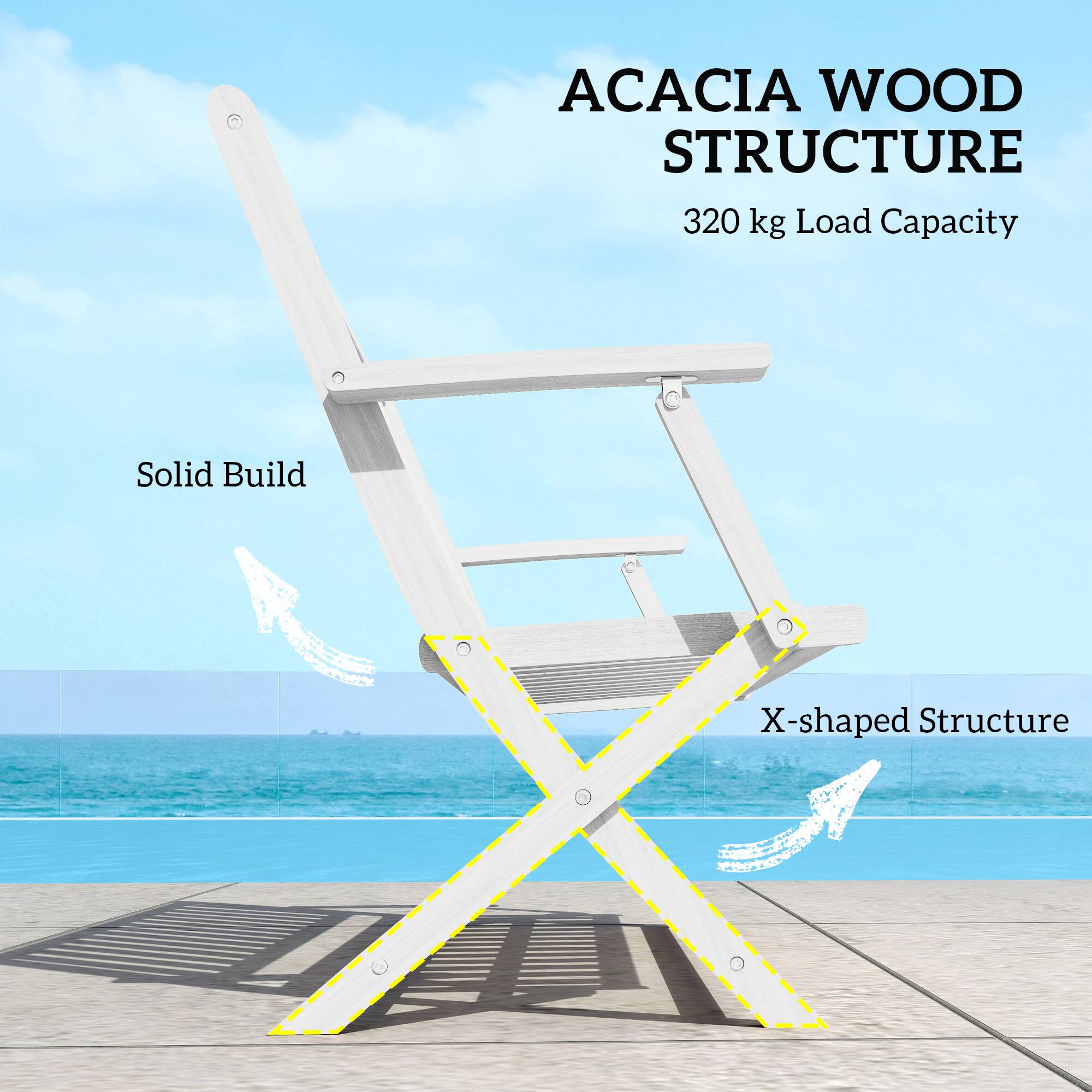 ACACIA WOOD STRUCTURE, 320 kg Load Capacity, Solid Build, X-shaped Structure