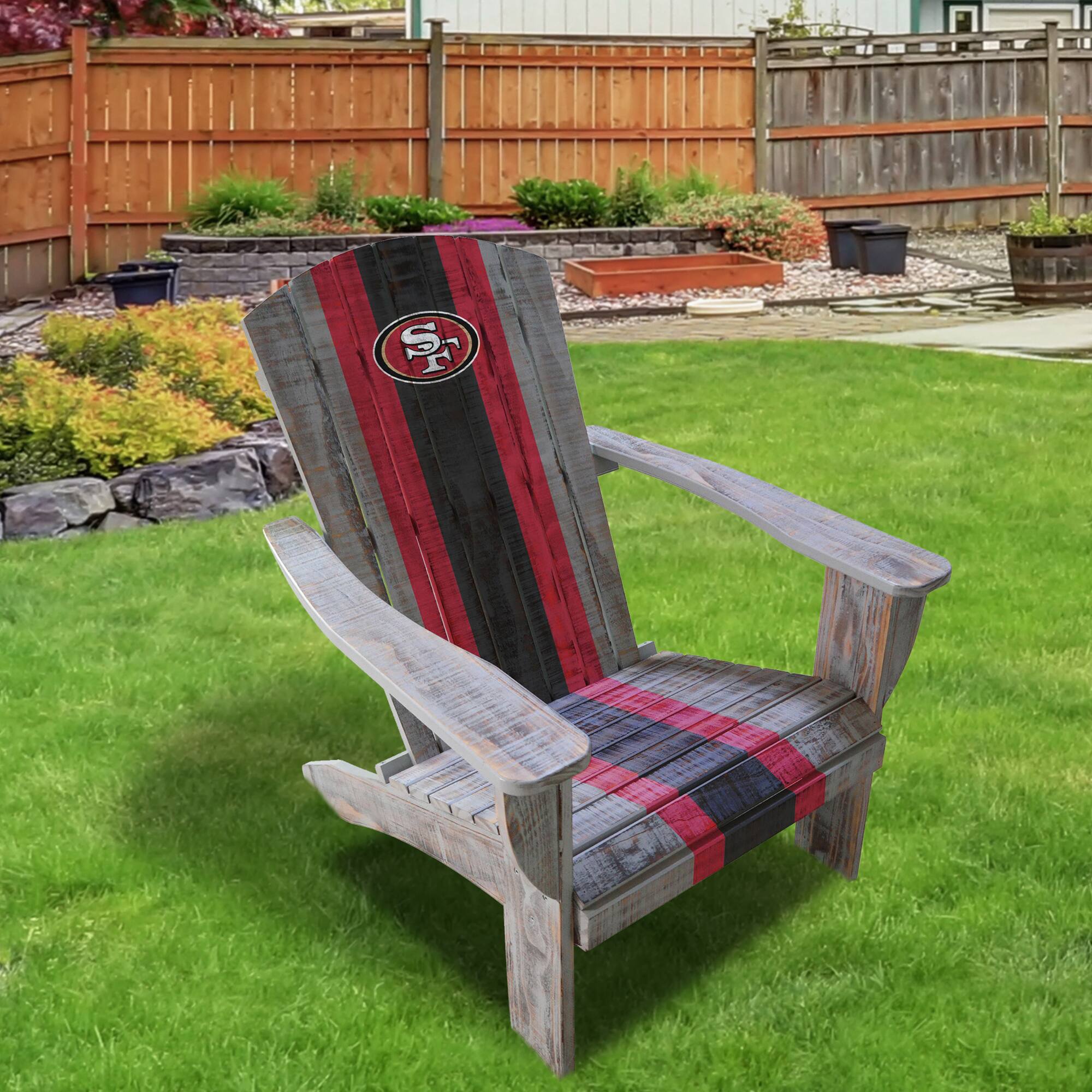 Alt View 1. Imperial - San Francisco 49ers Wooden Adirondack Chair - Multicolor.