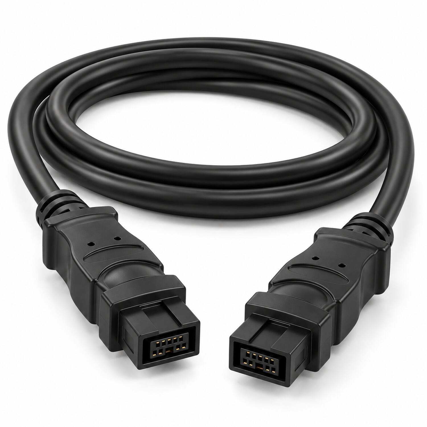 Angle. Sanoxy - Sanoxy 10ft IEEE 1394b FireWire 800 9-pin to 9-pin, Black - Black.