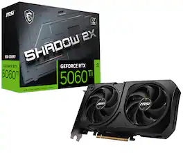 MSI - NVIDIA GeForce RTX 5060 Ti 8GB GDDR7 SHADOW 2X PLUS PCI Express 5.0 Graphics Card - Black