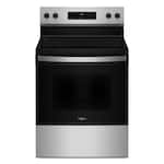 Whirlpool - 30 in. Wide 4 elements Electric Range with No Preheat Mode - Stainless Steel