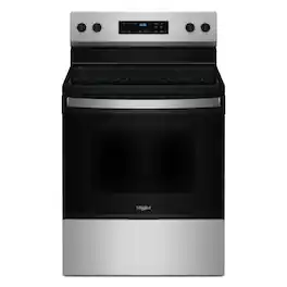 Whirlpool - 30 in. Wide 4 elements Electric Range with No Preheat Mode - Stainless Steel
