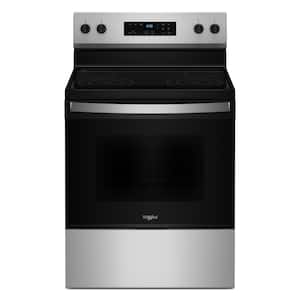 Whirlpool - 30 in. Wide 4 elements Electric Range with No Preheat Mode - Stainless Steel