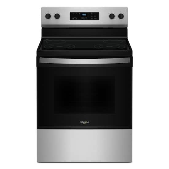 Whirlpool - 30 in. Wide 4 elements Electric Range with No Preheat Mode - Stainless Steel