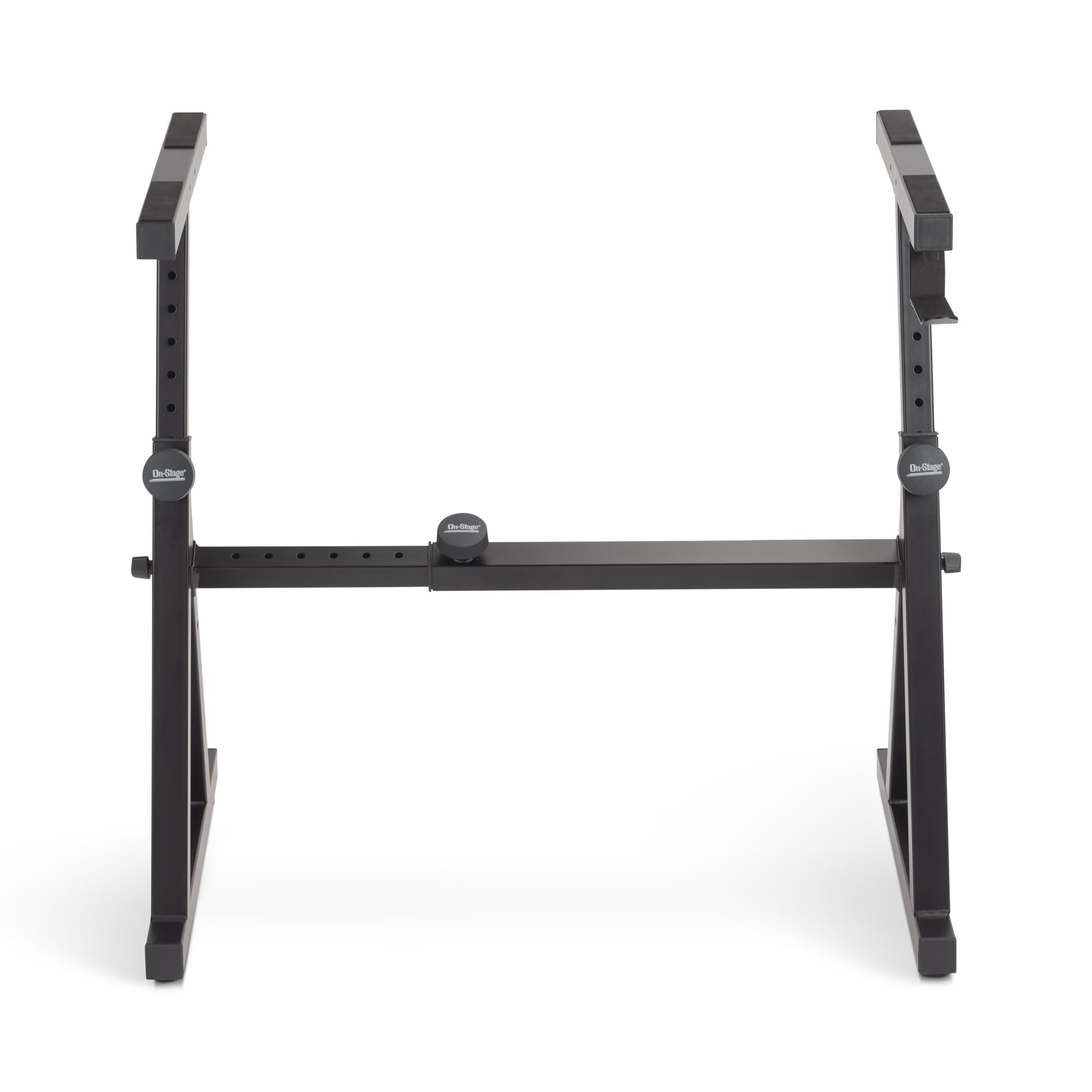Left. On Stage Stands - On-Stage KS1355 Adjustable Z Keyboard Stand for 2 Electric Pianos - Fits 54-88 Key Digital Keyboards, Synths, Organs, - "NA".