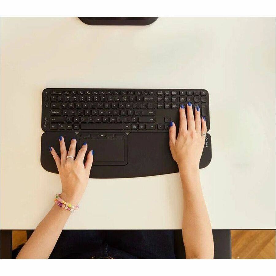 Alt View 5. Contour Design - Contour Balance Full-Size Keyboard Wireless US Layout - Wireless Connectivity - Bluetooth/RF - Full-size - 5.1 - 2.40 - Black.