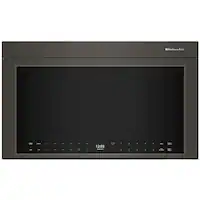 KitchenAid - 1.1 Cu. Ft. Over-the-Range Microwave Oven with Flush Built-In Design - Black Ore - Front_Zoom