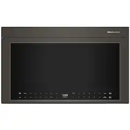KitchenAid - 1.1 Cu. Ft. Over-the-Range Microwave Oven with Flush Built-In Design - Black Ore