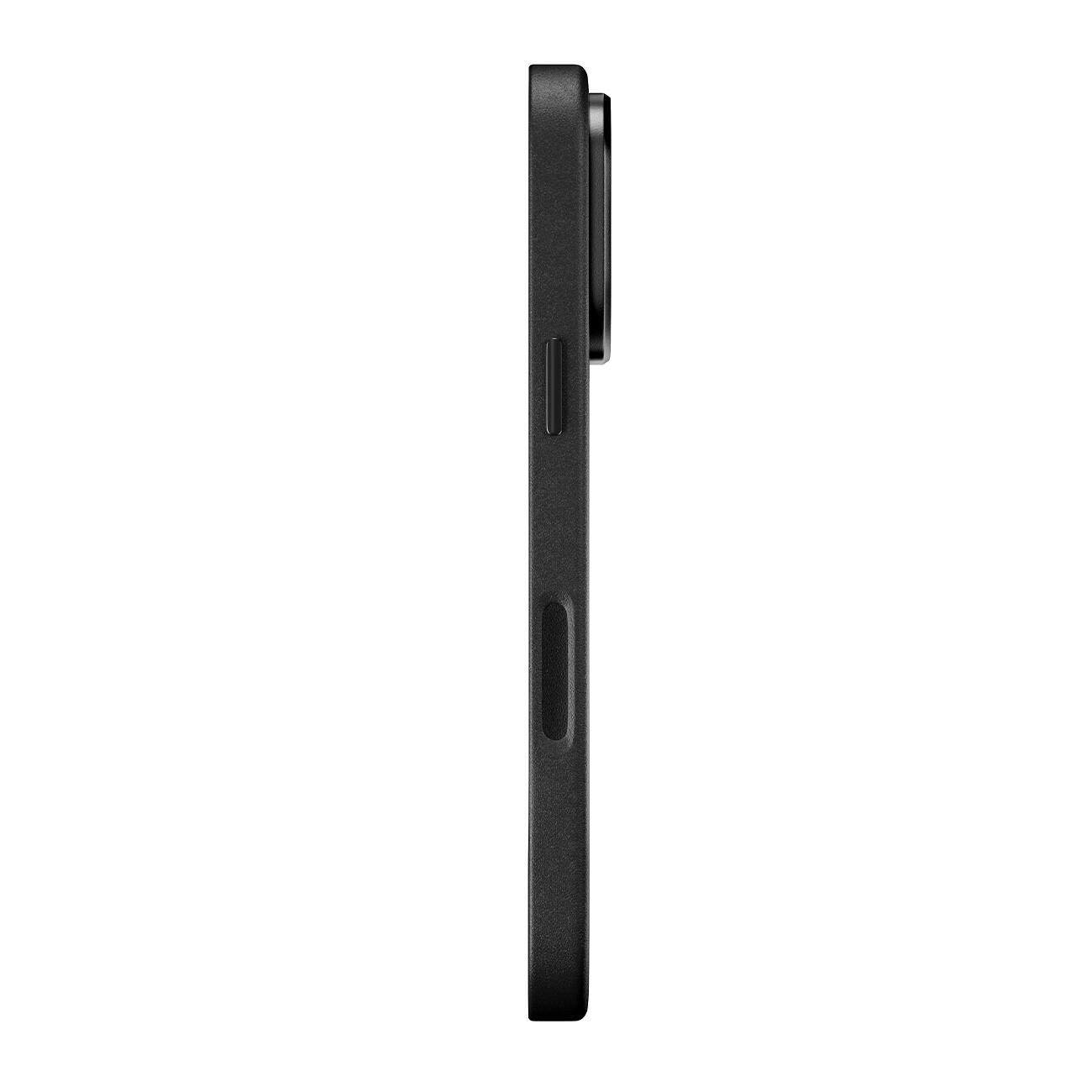 Angle. SANDMARC - Minimal Leather Case - iPhone 16 Pro - Black - black.