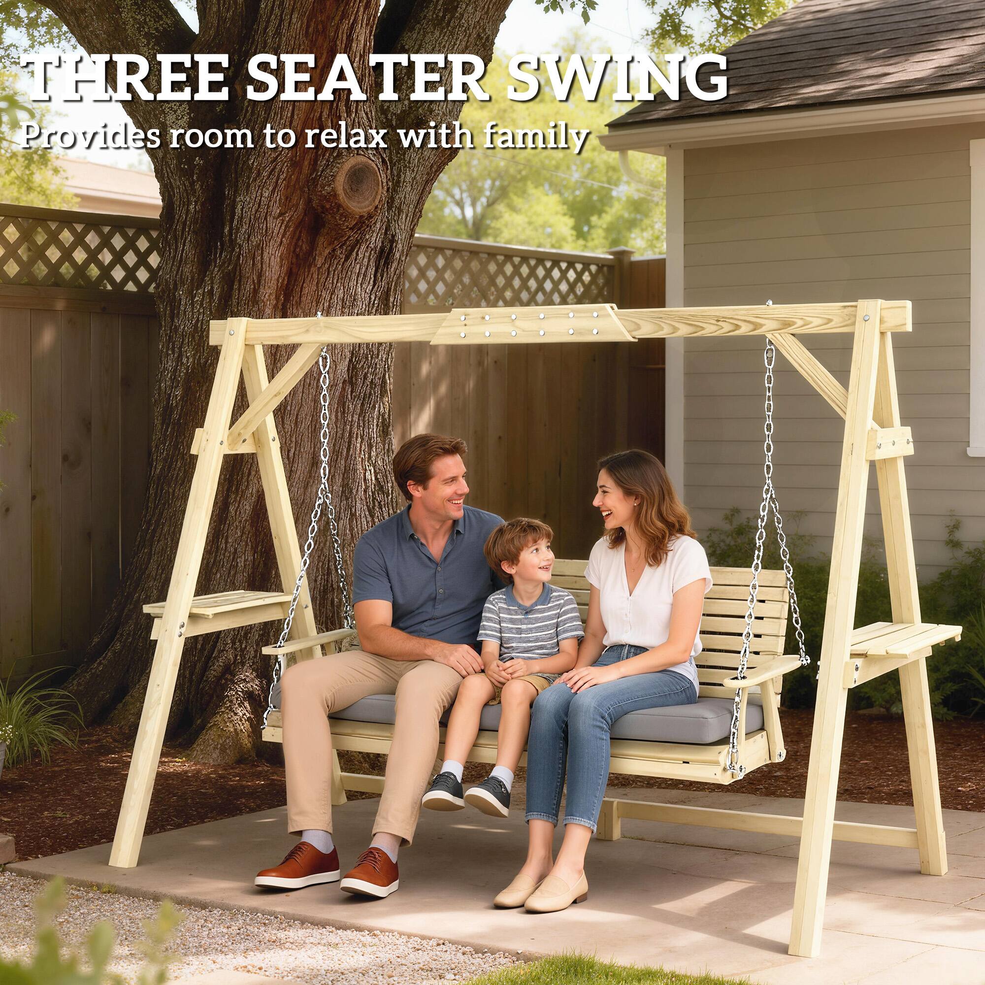 THREE SEATER SWING  
Provides room to relax with family