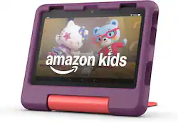 Amazon - Fire HD 8 Kids tablet, ages 3-7 | 3GB memory, 13-hr battery, 32GB, (2024 release) - Grape - Front_Zoom
