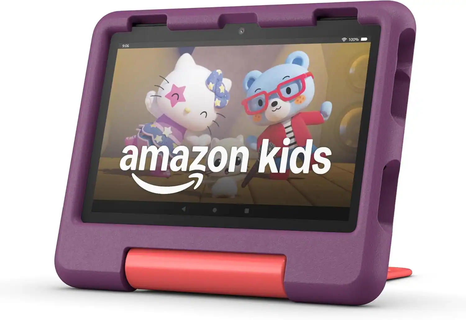 Amazon - Fire HD 8 Kids tablet, ages 3-7 | 3GB memory, 13-hr battery, 32GB, (2024 release) - Grape