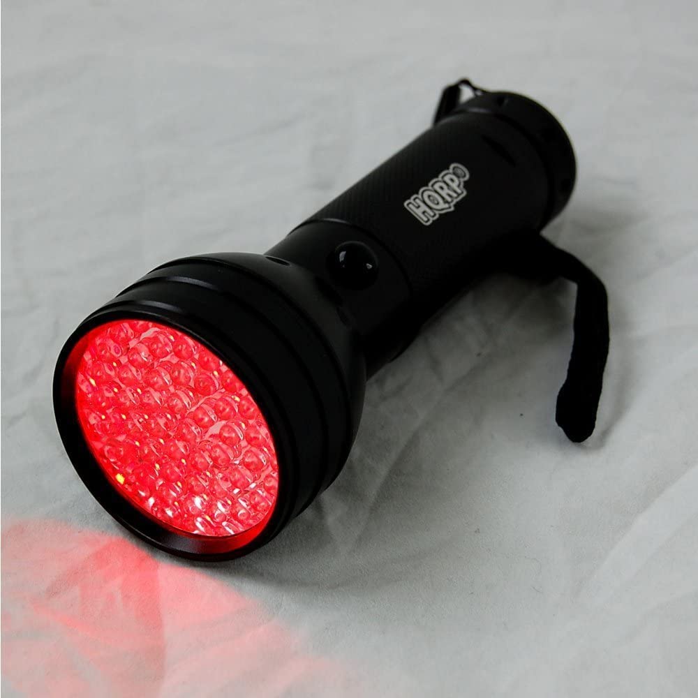Alt View 5. HQRP - 51 LED Red Light Flashlight - 620-625 nm Night Observation Spotlight, Wide Beam, Weather Resistant.