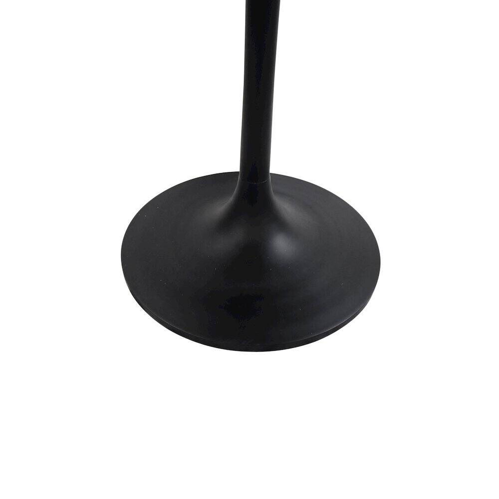Alt View 1. Carolina Chair & Table - Alden Wood Top 40" Round Dining Table - Fog Gray Top - Black Base - Grey.