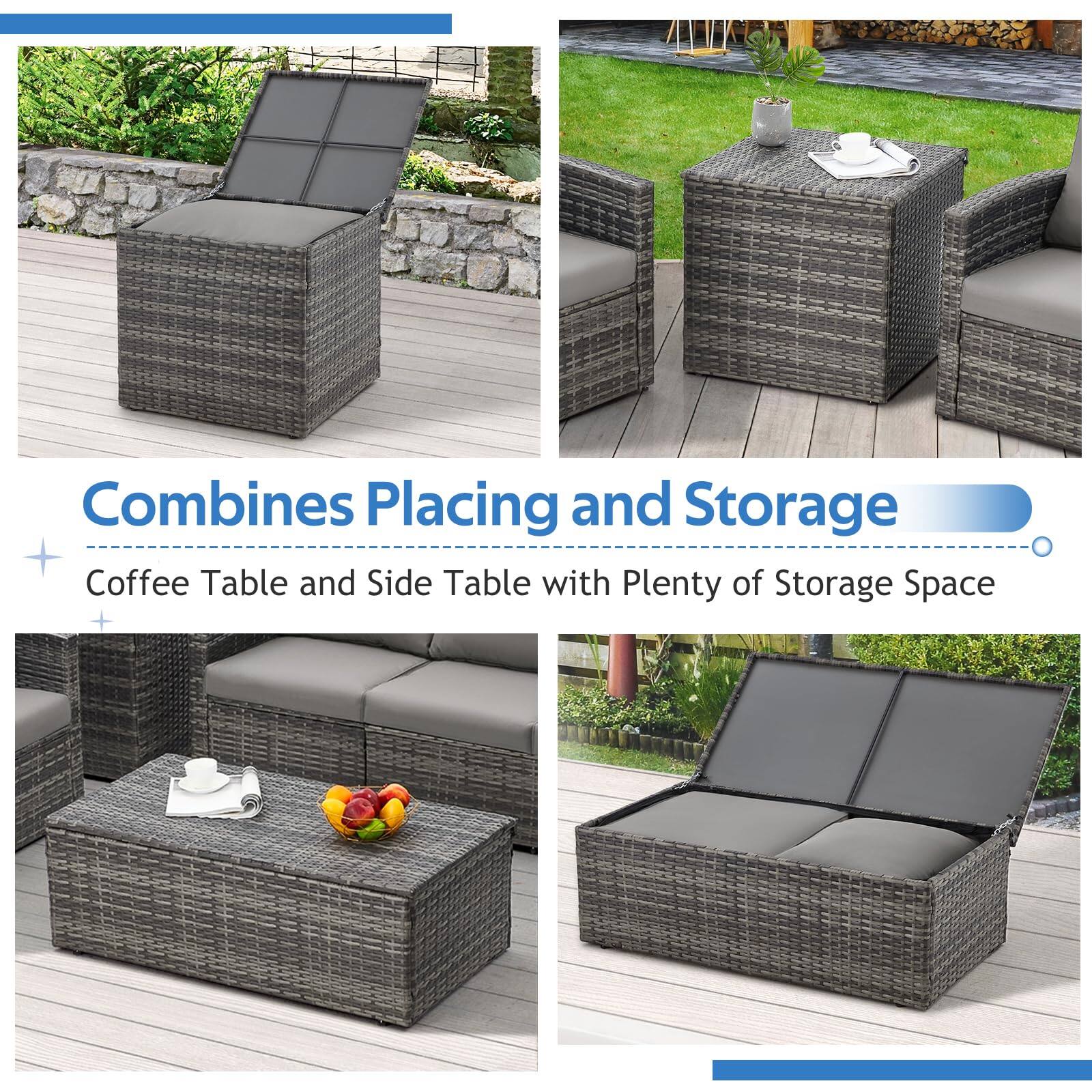 Combines Placing and Storage  
Coffee Table and Side Table with Plenty of Storage Space