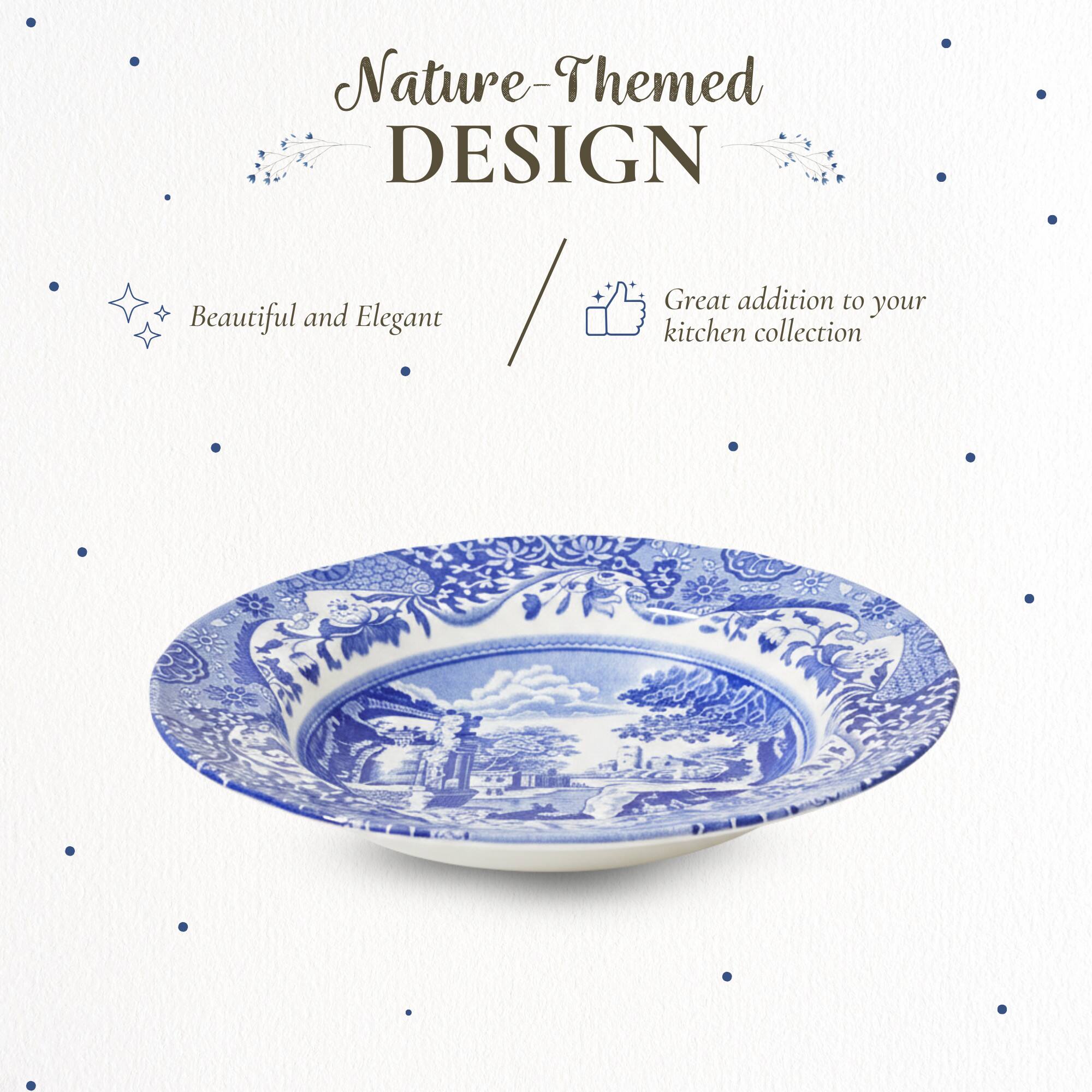 Spode Blue Italian 9 Inch Soup Plate Blue Blue and White - Best Buy