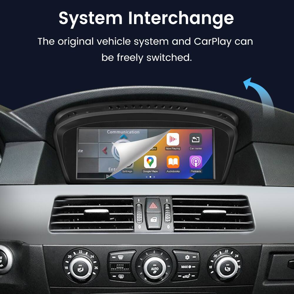 System Interchange  
The original vehicle system and CarPlay can be freely switched.  

Communication  
ite  
Ent  
Settings  
Google Maps  
Audiobooks  
Podcasts  

20 22 24 20 22 24 18 26  
AUTO MAX