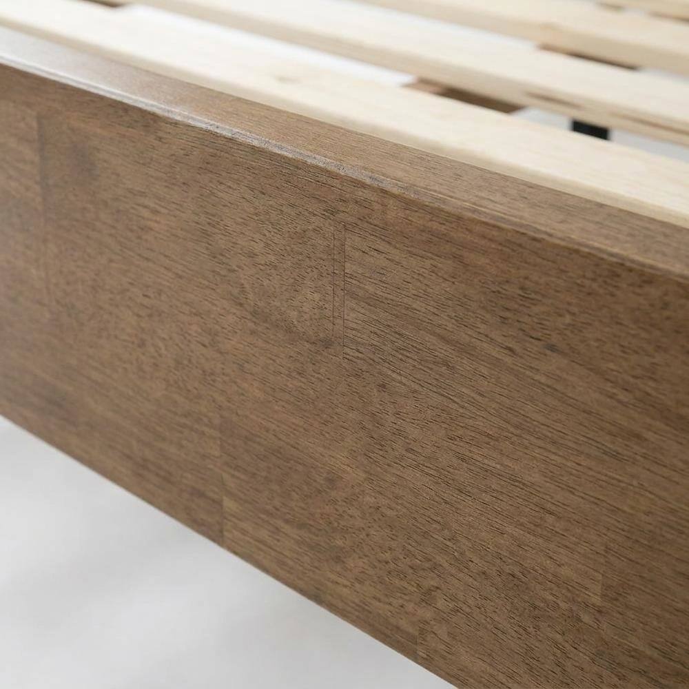 Alt View 2. FurniFact - Solid Wood Platform Bed - Barnwood.