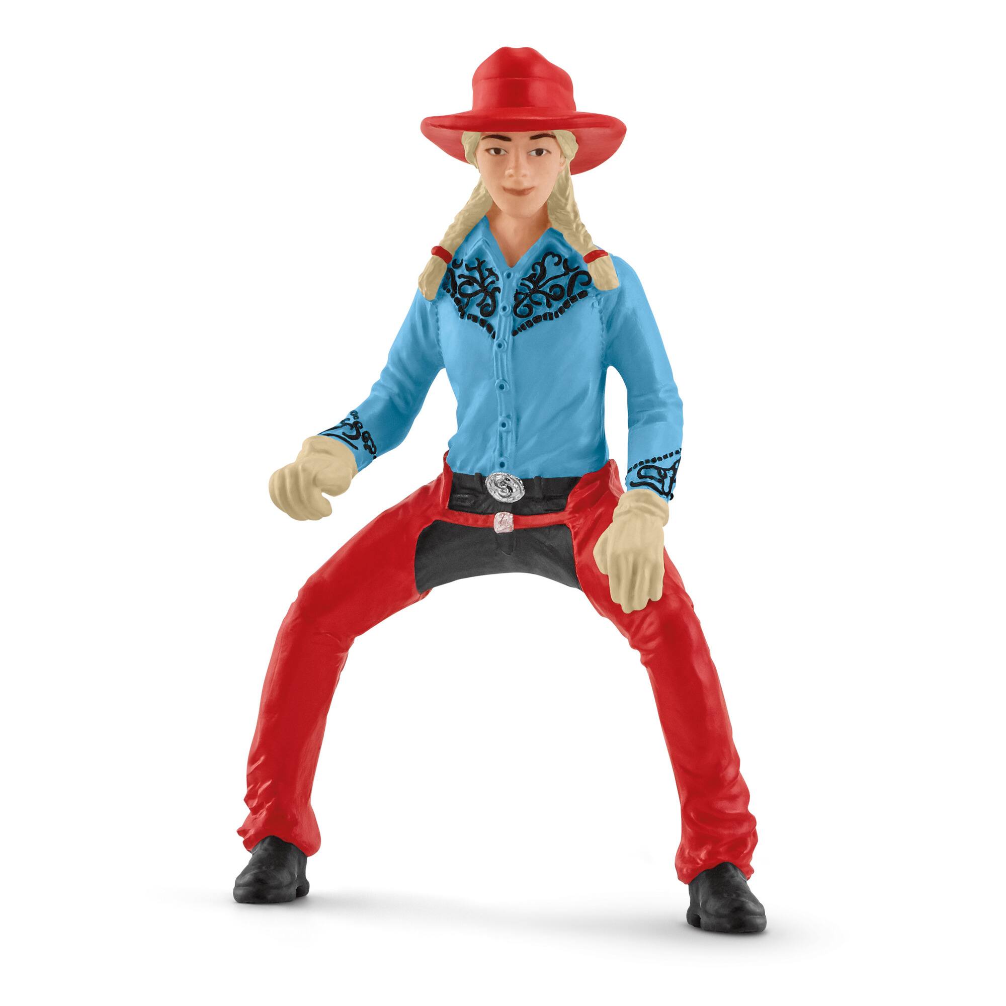 Angle. Schleich - Farm World: Cowgirl Barrel Racing Fun.