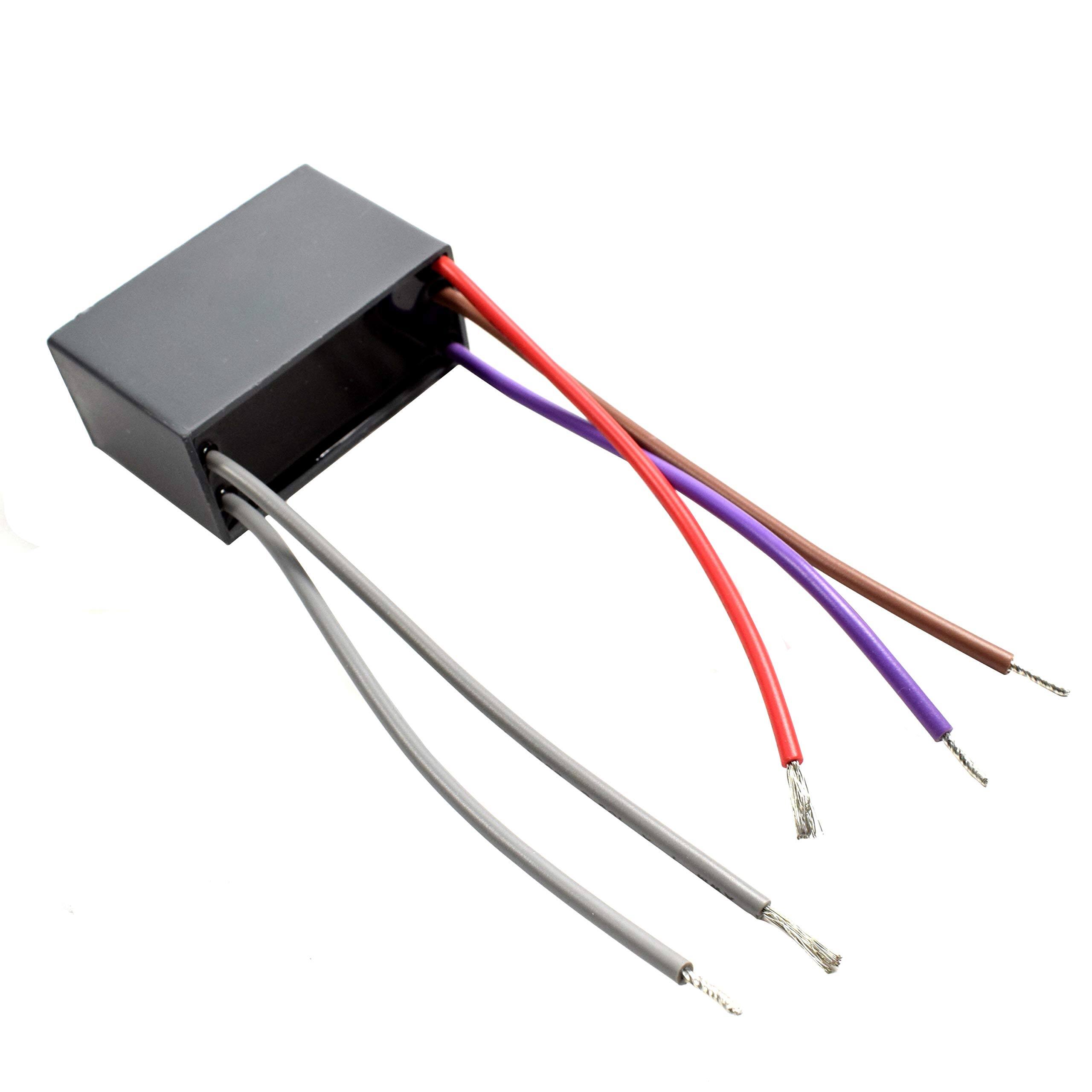 Left. HQRP - Ceiling Fan Capacitor CBB61 4/5/5 uF 5-Wire 250 V AC UL Listed for Harbor Breeze.