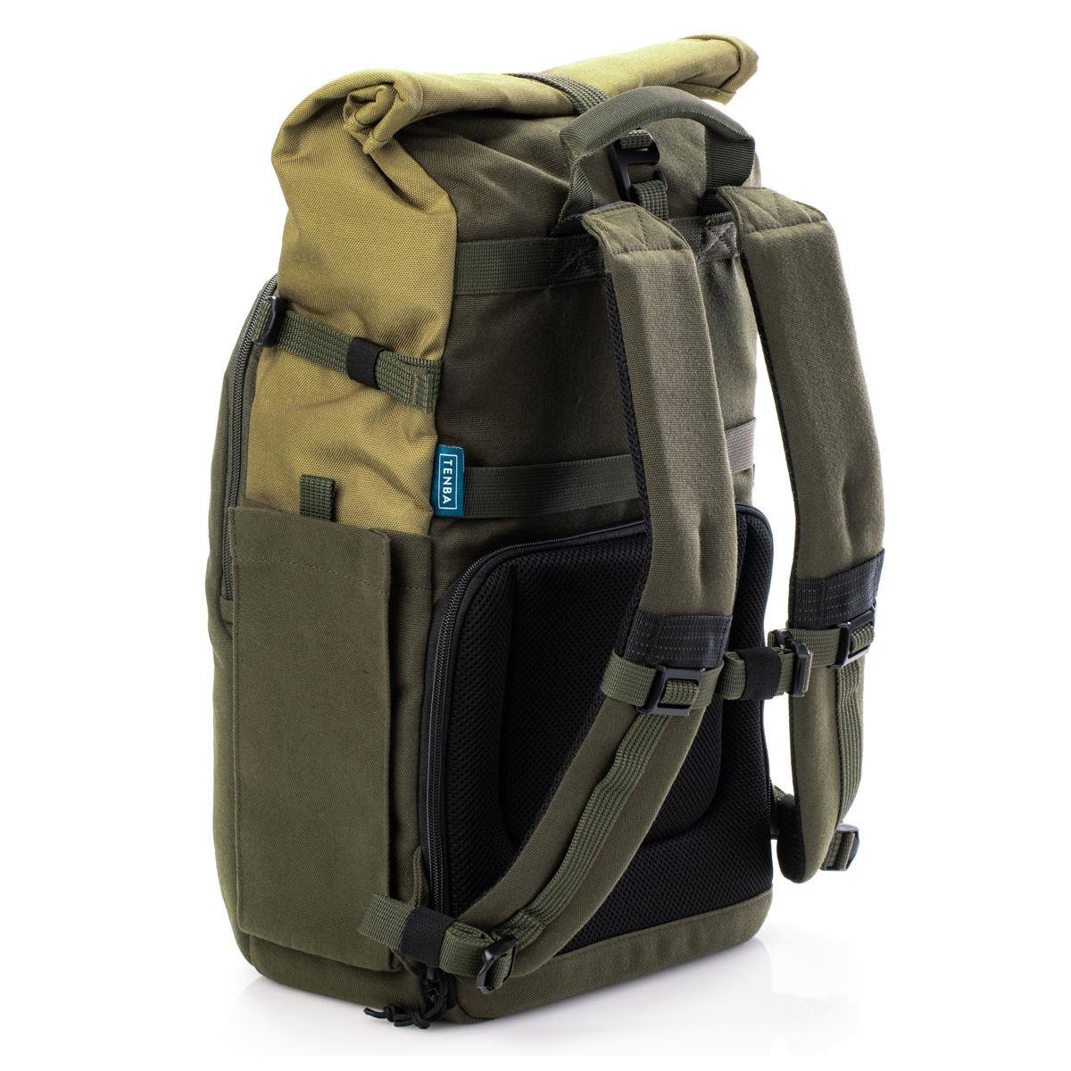 Alt View 7. Tenba - Tenba Fulton V2 14L Backpack for Mirrorless or DSLR Camera with 3-4 Lenses and 13" Laptop, Tan/Olive.