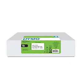 DYMO - LabelWriter 2050811 Shipping Labels, 4" x 2-1/8", 220 Labels/Roll, 6 Rolls/Box - White