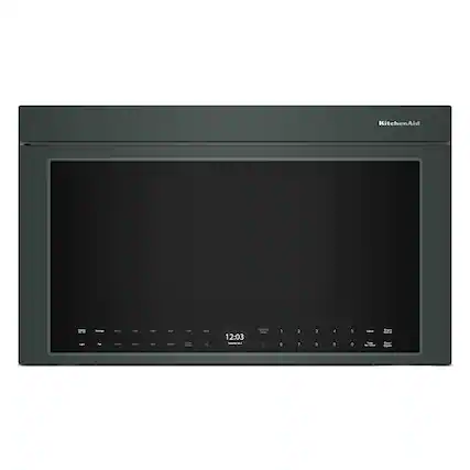 KitchenAid - 1.1 Cu. Ft. Convection Over-the-Range Smart Microwave Oven with Sensor Cooking and Flush Built-In Design - Juniper