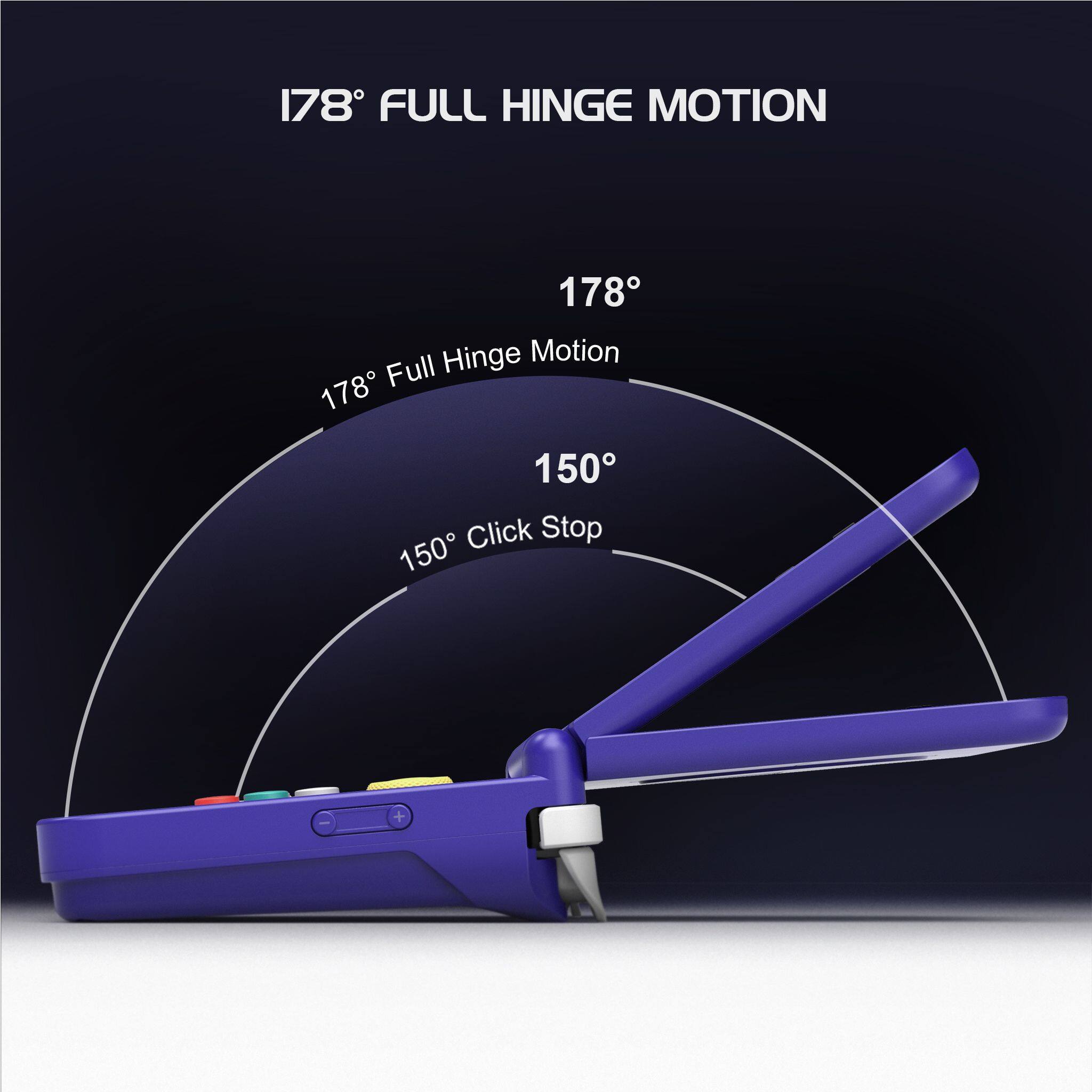 178° FULL HINGE MOTION

178° Full Hinge Motion

150° Click Stop