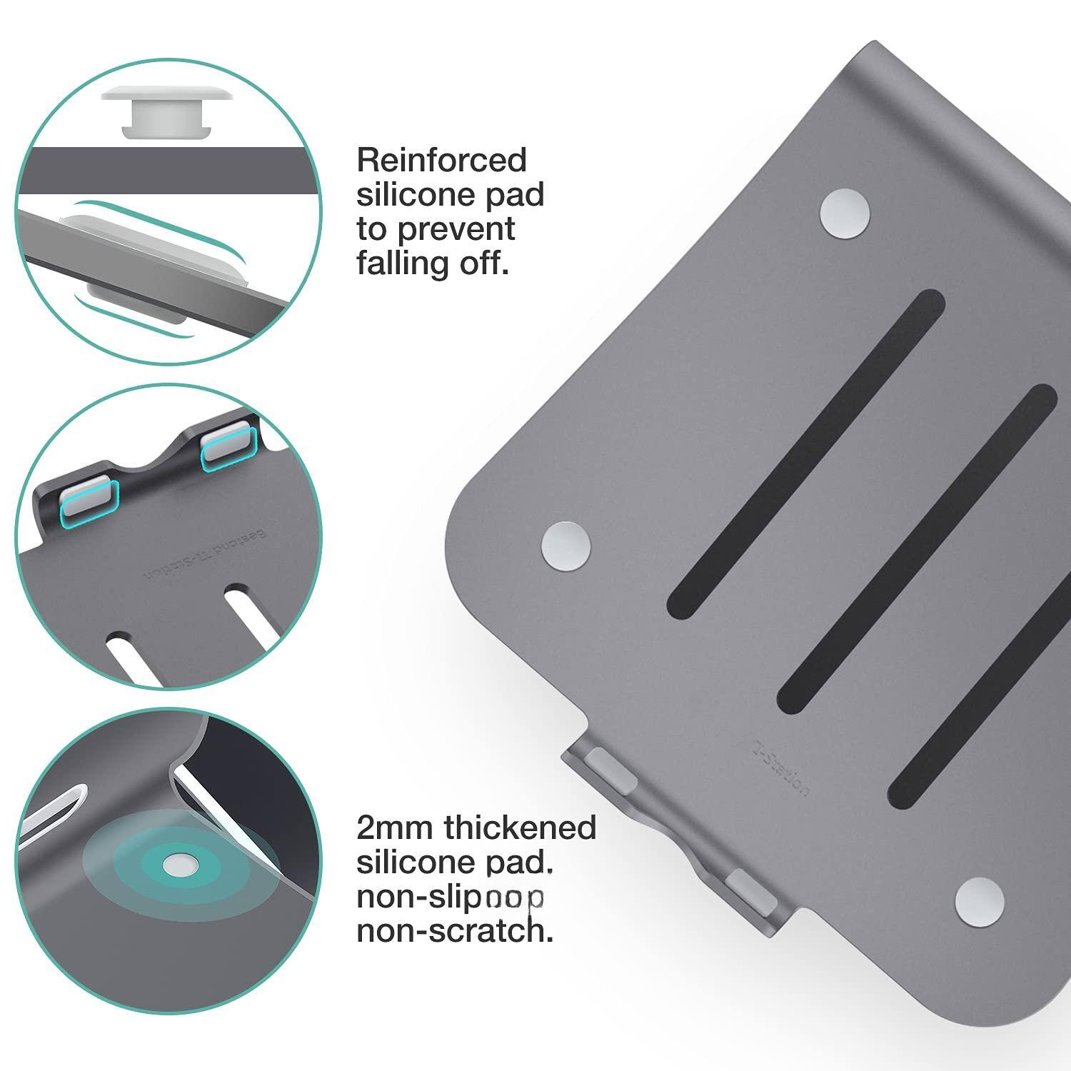 Reinforced silicone pad to prevent falling off.

2mm thickened silicone pad, non-slip, non-scratch.