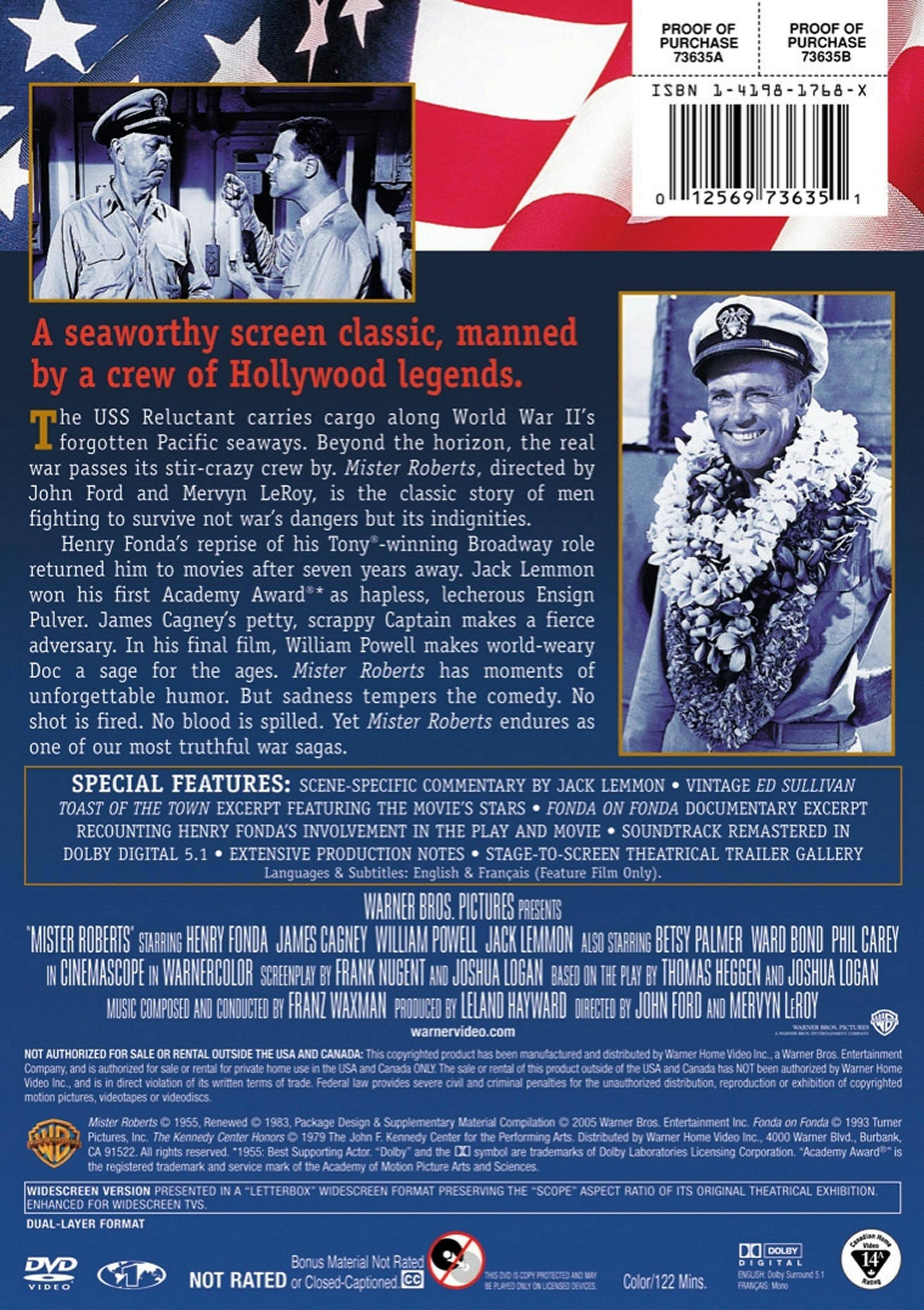 Angle. Mister Roberts (DVD Widescreen) [DVD].