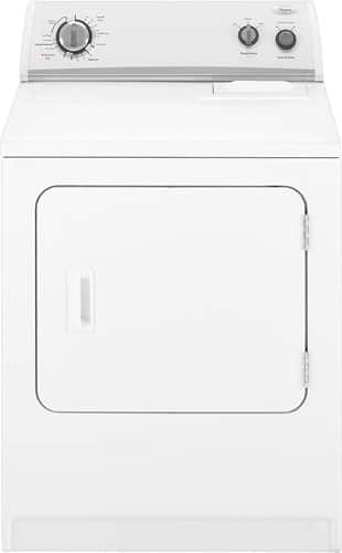 Front Standard. Whirlpool - 6.5 Cu. Ft. 8-Cycle Gas Dryer - White-on-White.