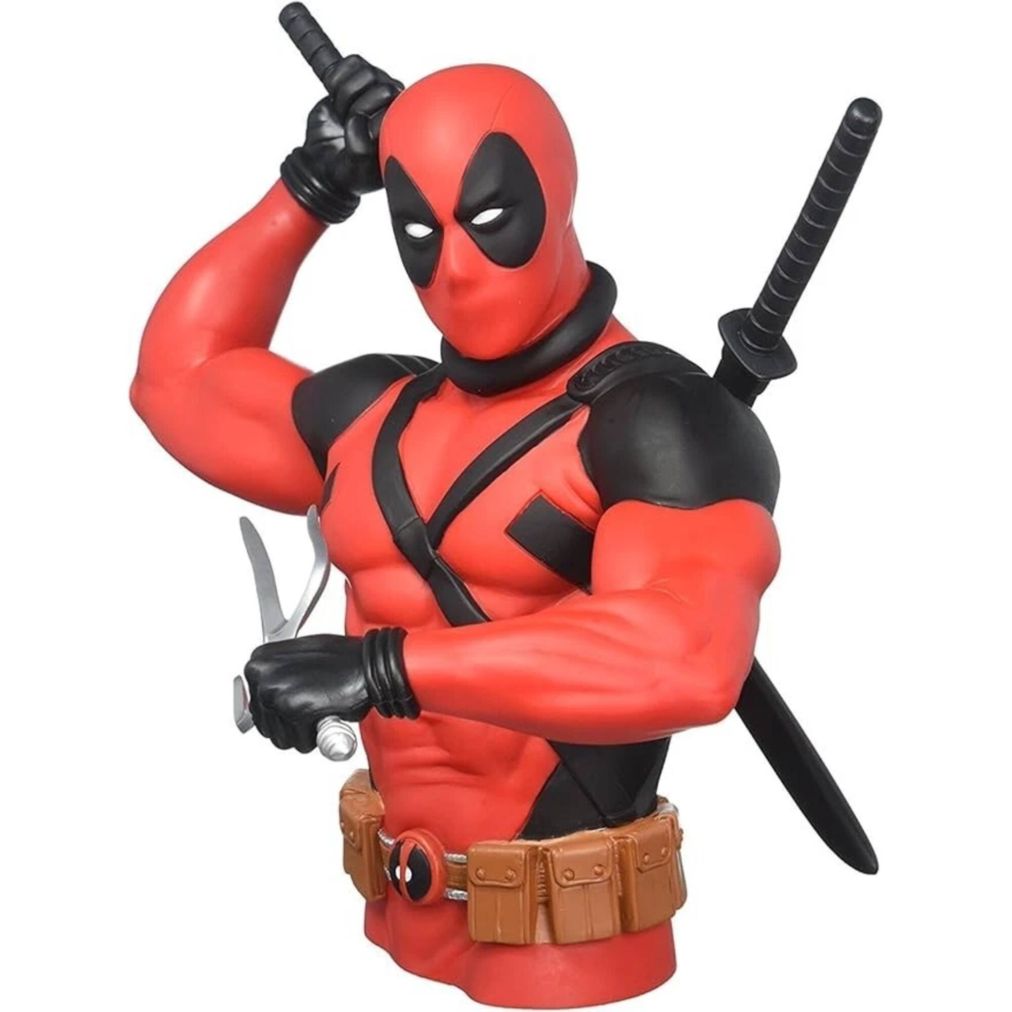 Alt View 1. Monogram - Monogram Marvel Deadpool Figural Coin Bank - Red.
