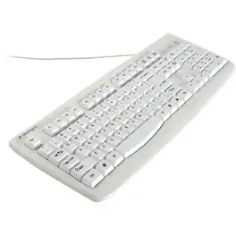 Kensington - K64406US Washable USB/PS2 Keyboard - USB, PS/2 - 104 Keys - English (US) - White