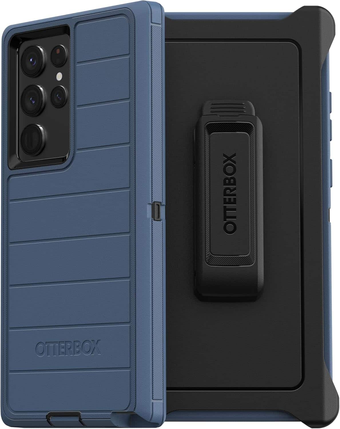 OtterBox - Defender Series Pro Hard Shell for Samsung Galaxy S22 Ultra - Dark Tide (Blue & Black)