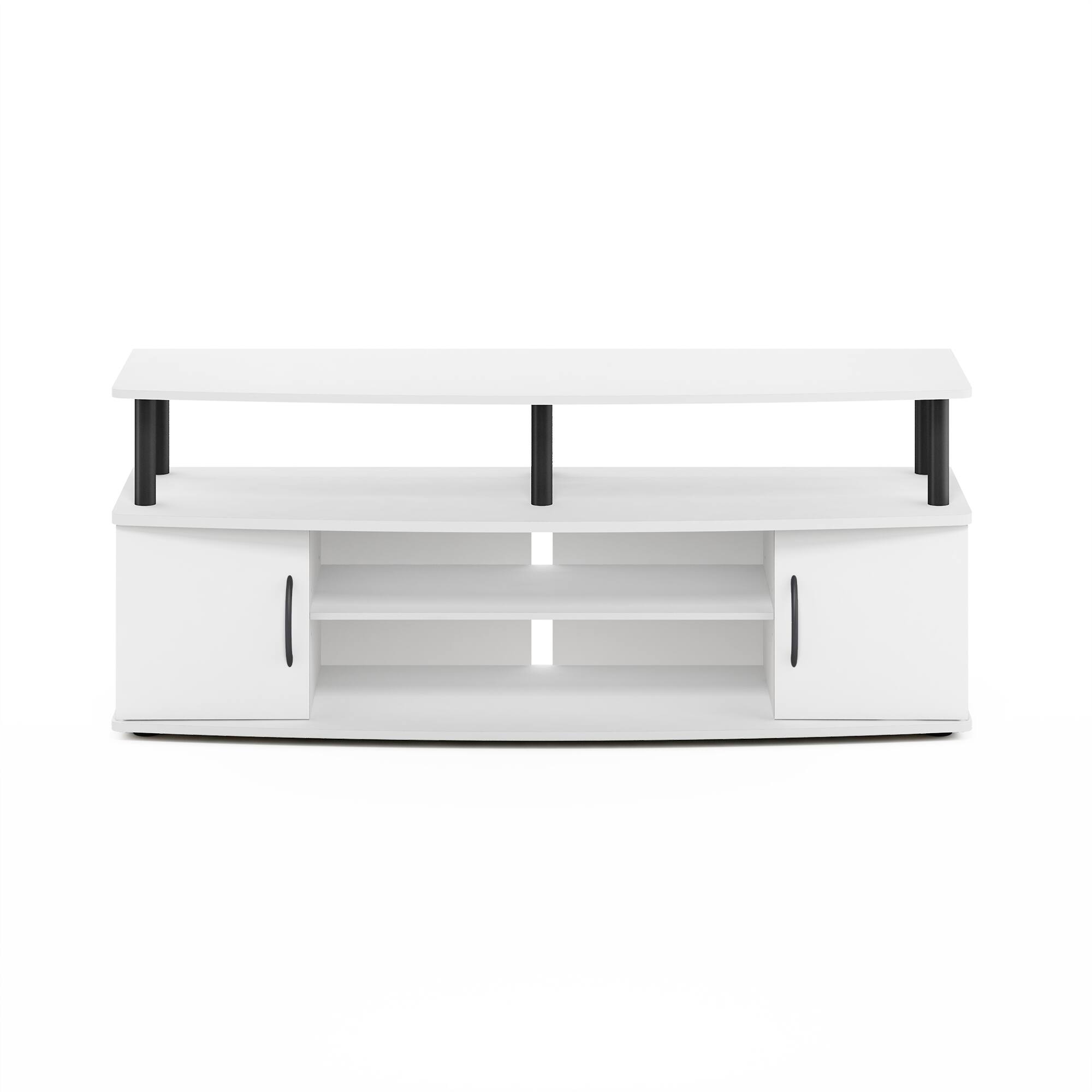 Alt View 2. Furinno - JAYA Large Entertainment Center Hold up to 55-IN TV - White/Black.